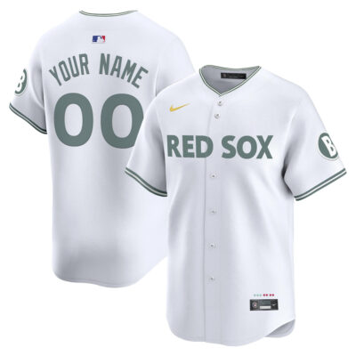 Custom Boston Red Sox White City Connect Theme Jersey - All Stitched