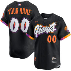 Custom San Francisco Giants Anthracite 2025 City Connect Limited Jersey - All Stitched