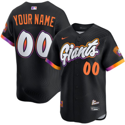 Custom San Francisco Giants Anthracite 2025 City Connect Limited Jersey - All Stitched