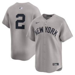 Derek Jeter New York Yankees Grey Road Limited Jersey - All Stitched