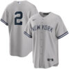 Derek Jeter New York Yankees Grey Alternate Jersey - All Stitched