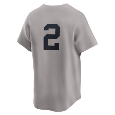 Derek Jeter New York Yankees Grey Cooperstown Collection Jersey - All Stitched