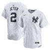 Derek Jeter New York Yankees White Home Limited Jersey - All Stitched