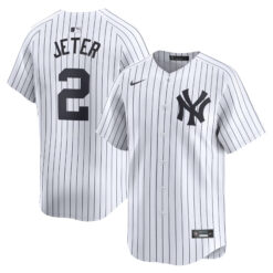 Derek Jeter New York Yankees White Home Limited Jersey - All Stitched