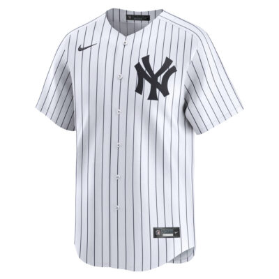 Alternative view of Derek Jeter New York Yankees White Home Limited Jersey - All Stitched