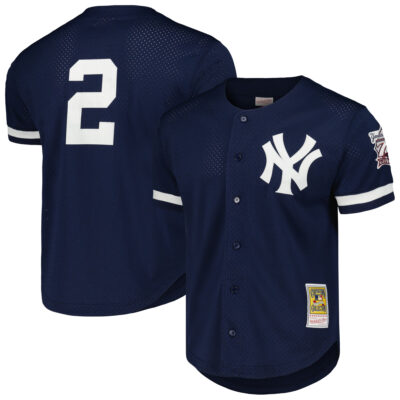 Derek Jeter New York Yankees Navy Throwback Jersey - All Stitched
