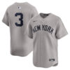 Babe Ruth New York Yankees Grey Road Limited Jersey - All Stitched