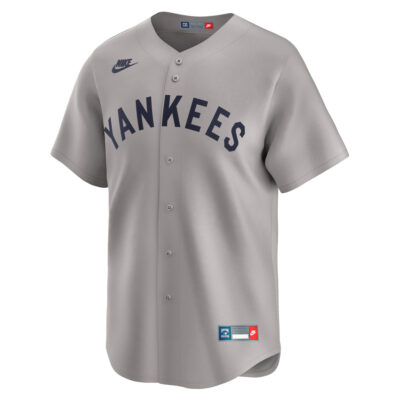 Alternative view of Babe Ruth New York Yankees Grey Cooperstown Collection Jersey - All Stitched
