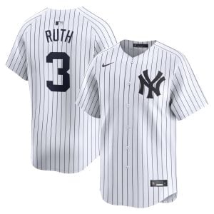 Babe Ruth New York Yankees White Home Limited Jersey - All Stitched