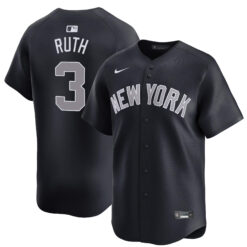 Babe Ruth New York Yankees Navy Alternate Limited Jersey - All Stitched