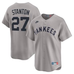 Giancarlo Stanton New York Yankees Grey Cooperstown Collection Jersey - All Stitched
