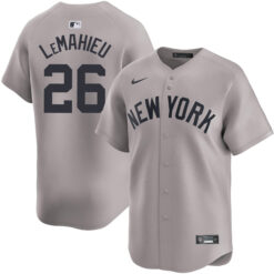 DJ LeMahieu New York Yankees Grey Road Limited Jersey - All Stitched