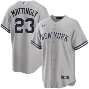 Don Mattingly New York Yankees Grey Alternate Jersey - All Stitched