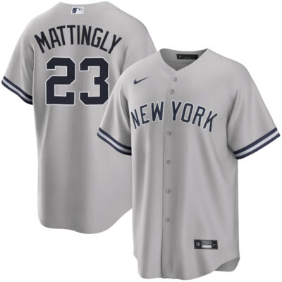Don Mattingly New York Yankees Grey Alternate Jersey - All Stitched