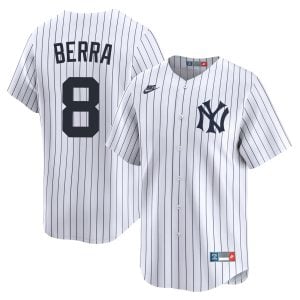 Yogi Berra New York Yankees White Cooperstown Collection Jersey - All Stitched