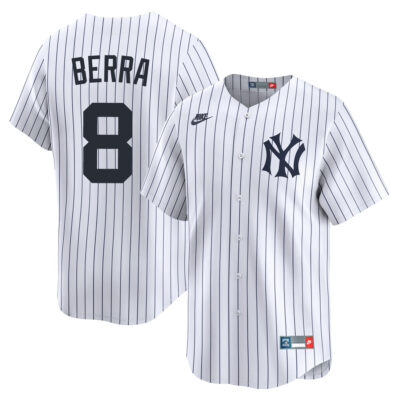 Yogi Berra New York Yankees White Cooperstown Collection Jersey - All Stitched