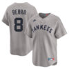 Yogi Berra New York Yankees Grey Cooperstown Collection Jersey - All Stitched