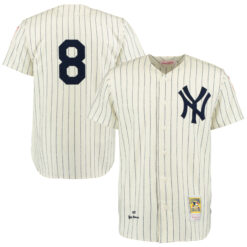 Yogi Berra New York Yankees Cream Navy 1951 Cooperstown Collection Jersey - All Stitched