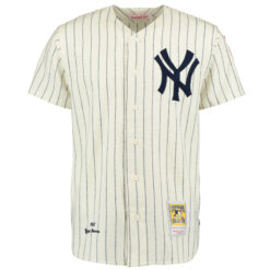 Alternative view of Yogi Berra New York Yankees Cream Navy 1951 Cooperstown Collection Jersey - All Stitched