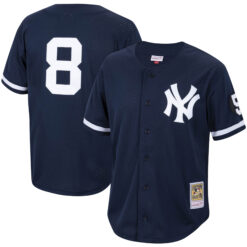 Yogi Berra New York Yankees Navy Cooperstown Collection Jersey - All Stitched