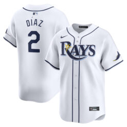 Yandy Diaz Tampa Bay Rays White Home Limited Jersey - All Stitched