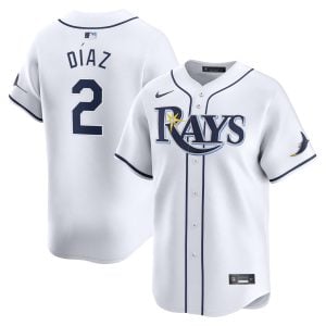 Yandy Diaz Tampa Bay Rays White Home Limited Jersey - All Stitched