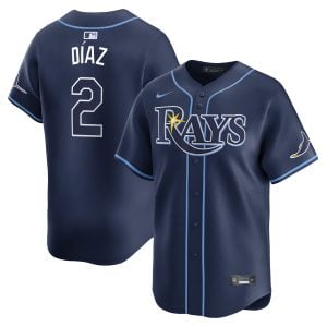 Yandy Diaz Tampa Bay Rays Navy Road Limited Jersey - All Stitched