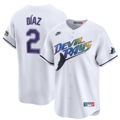 Yandy Diaz Tampa Bay Rays White Cooperstown Collection Limited Jersey - All Stitched