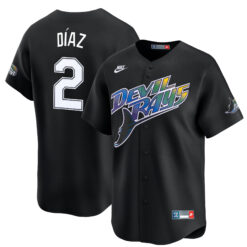 Yandy Diaz Tampa Bay Rays Black Cooperstown Collection Limited Jersey - All Stitched