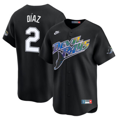 Yandy Diaz Tampa Bay Rays Black Cooperstown Collection Limited Jersey - All Stitched