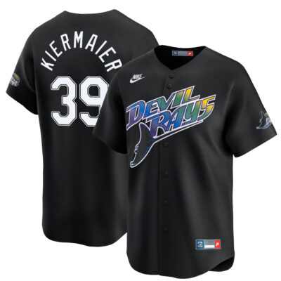 Kevin Kiermaier Tampa Bay Rays Black Cooperstown Collection Limited Jersey - All Stitched