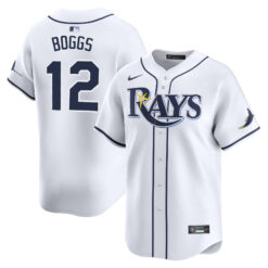 Wade Boggs Tampa Bay Rays White Home Limited Jersey - All Stitched