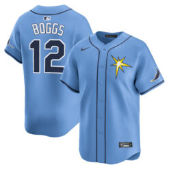 Wade Boggs Tampa Bay Rays Light Blue Alternate Limited Jersey - All Stitched
