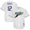 Wade Boggs Tampa Bay Rays White Throwback Jersey - All Stitched