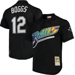Wade Boggs Tampa Bay Rays Black Throwback Jersey - All Stitched