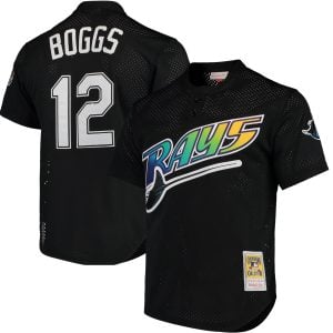 Wade Boggs Tampa Bay Rays Black Throwback Jersey - All Stitched