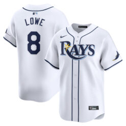 Brandon Lowe Tampa Bay Rays White Home Limited Jersey - All Stitched
