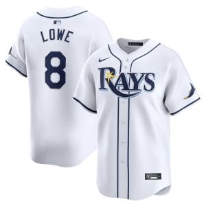 Brandon Lowe Tampa Bay Rays White Home Limited Jersey - All Stitched