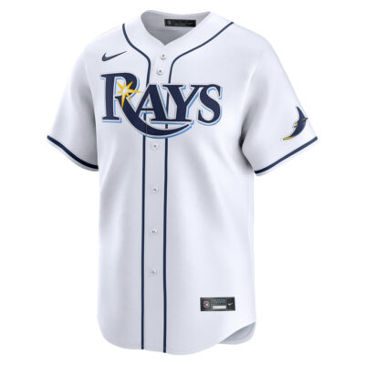 Alternative view of Brandon Lowe Tampa Bay Rays White Home Limited Jersey - All Stitched