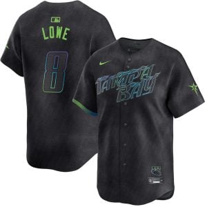 Brandon Lowe Tampa Bay Rays Charcoal City Connect Limited Jersey - All Stitched