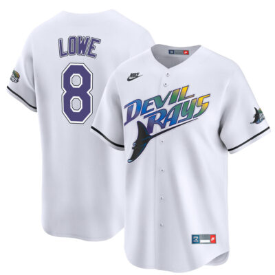 Brandon Lowe Tampa Bay Rays White Cooperstown Collection Limited Jersey - All Stitched