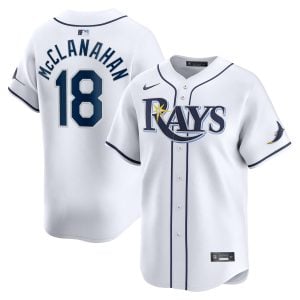 Shane McClanahan Tampa Bay Rays White Home Limited Jersey - All Stitched