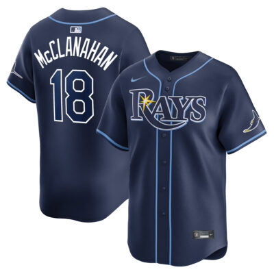 Shane McClanahan Tampa Bay Rays Navy Road Limited Jersey - All Stitched