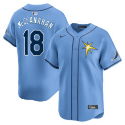 Shane McClanahan Tampa Bay Rays Light Blue Alternate Limited Jersey - All Stitched