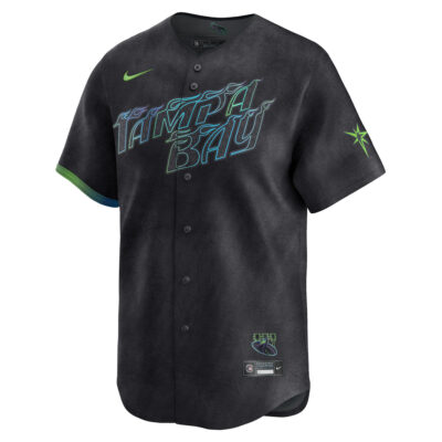 Alternative view of Shane McClanahan Tampa Bay Rays Charcoal City Connect Limited Jersey - All Stitched
