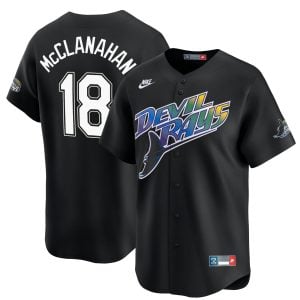 Shane McClanahan Tampa Bay Rays Black Cooperstown Collection Limited Jersey - All Stitched