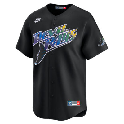 Alternative view of Shane McClanahan Tampa Bay Rays Black Cooperstown Collection Limited Jersey - All Stitched