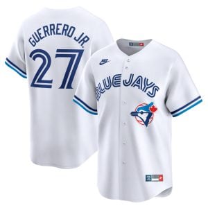 Vladimir Guerrero Jr Toronto Blue Jays White Throwback Limited Jersey - All Stitched