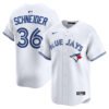 Davis Schneider Toronto Blue Jays White Home Limited Jersey - All Stitched
