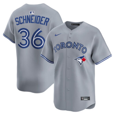 Davis Schneider Toronto Blue Jays Grey Road Limited Jersey - All Stitched